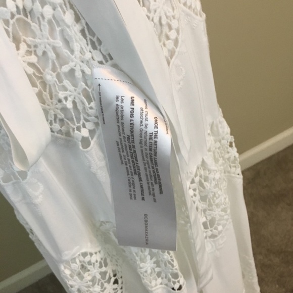 BCBGMaxAzria Midi Dress,Cold Shoulder Eyelet NWT - Picture 7 of 8